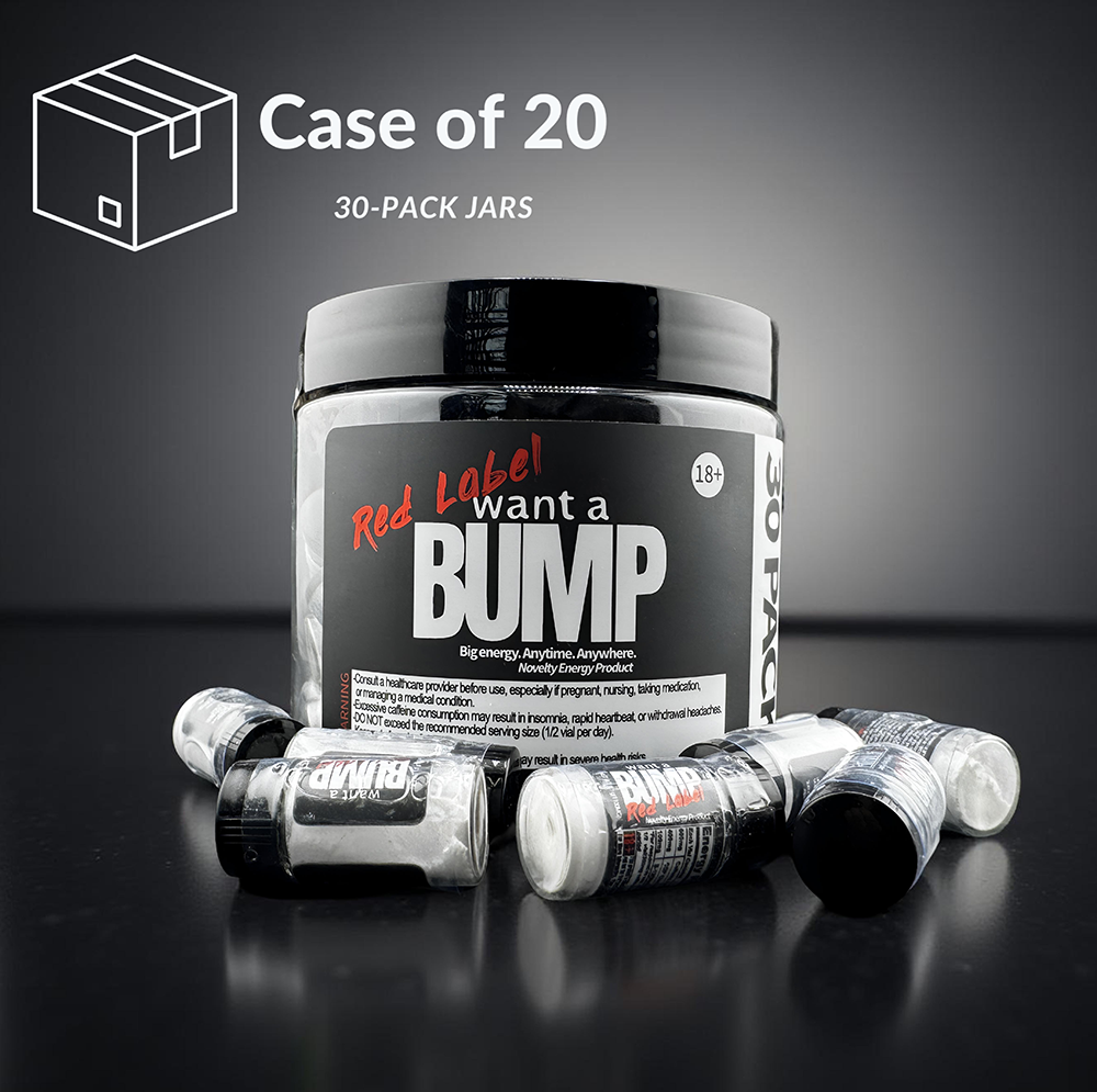 Want A BUMP® RED LABEL (Distributor Case of 20 Jars)